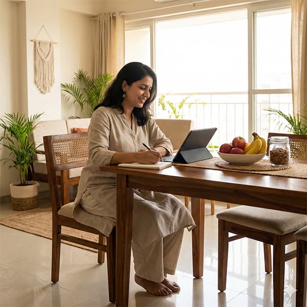 Woman enjoying healthy lifestyle